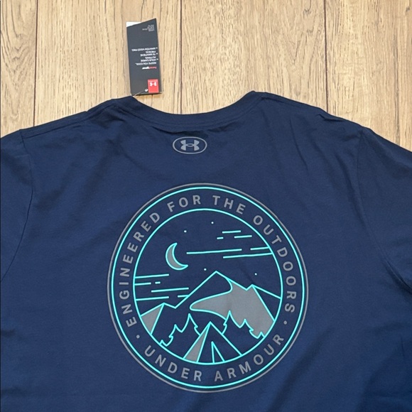 Under Armour Other - Under Armour Mountain Hiking Engineered for the Outdoors Blue T-Shirt Men’s 2XL